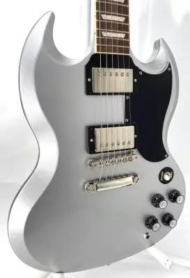 GIBSON SG STD '61 STOPBAR SILVER MIST 2